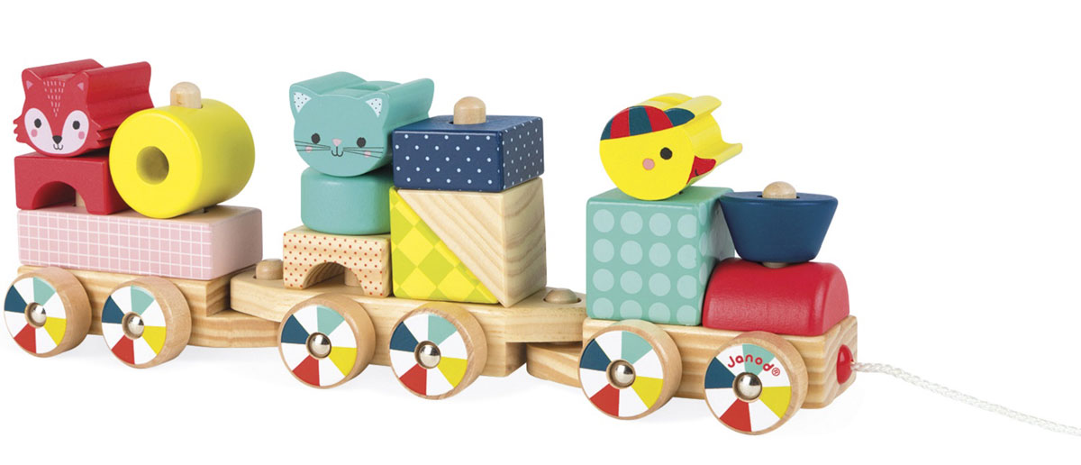 TREN DE MADERA TRAIN FOREST JANOD REGALOS ESPECIALES PARA BEBES