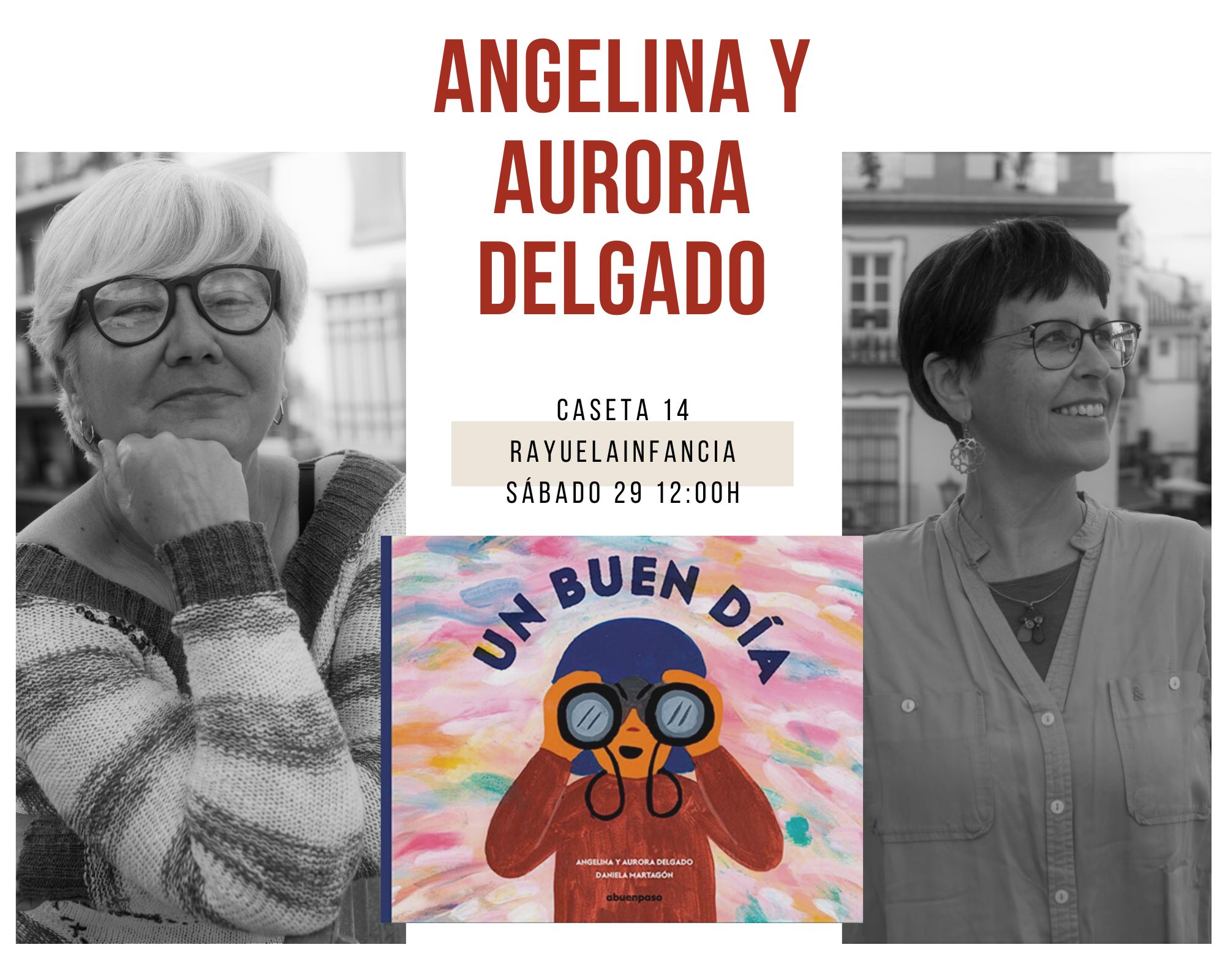 Firma Angelina y Aurora Delgado en la Feria del Libro de Sevilla