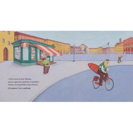 QUIERO IR SIN RUEDINES!, de Tobias Giacomazzi Álbum ilustrado