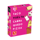 TACO, VUELTA, CABRA, QUESO, PIZZA JUEGO LÚDILO