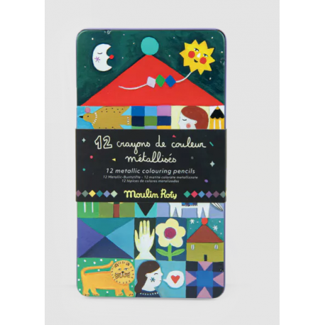 12 LÁPICES COLORES METALIZADOS MOULIN ROTY