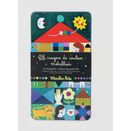 12 LÁPICES COLORES METALIZADOS