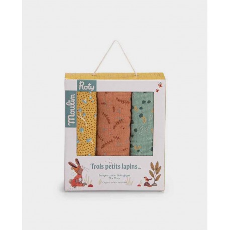 JUEGO DE 3 MUSELINAS