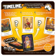 Parte trasera de la caja Timeline Asmodee con información del juego