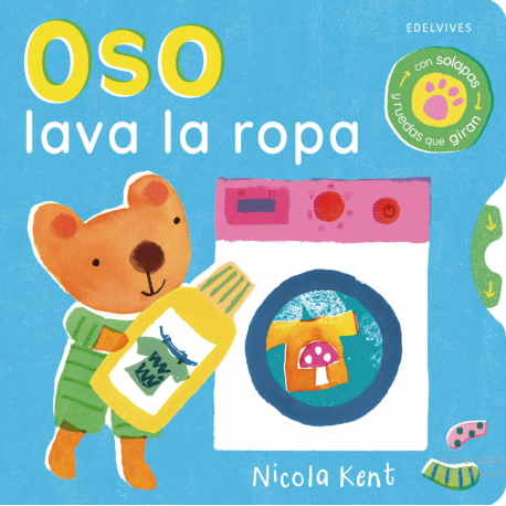 Oso lava la ropa libro interactivo infantil de Nicola Kent