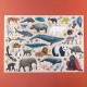 Puzzle Life de Londji completamente montado con ilustración de animales salvajes