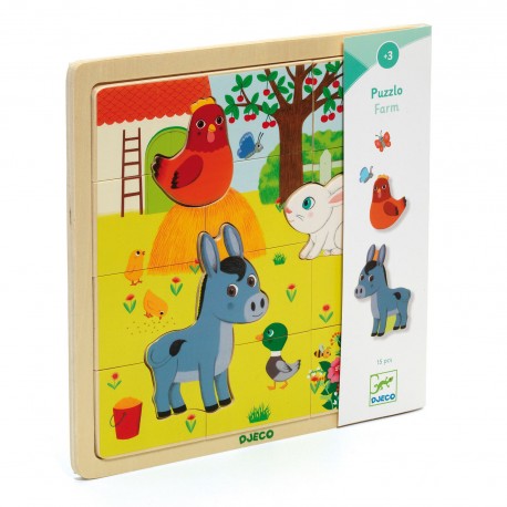 PUZZLE GRANJA 12 PIEZAS DJECO DJ01814