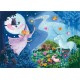 PUZZLE SILUETA EL HADA Y EL UNICORNIO DJECO