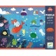 puzzle bajo el mar 24 piezas + 8 djeco