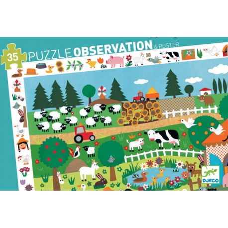 PUZZLE OBSERVACION LA GRANJA DJECO