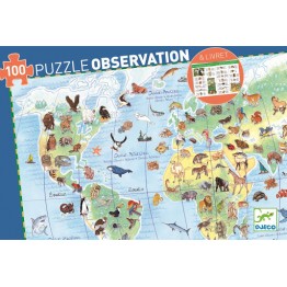 PUZZLE ANIMALES DEL MUNDO + LIBRITO 100 PIEZAS