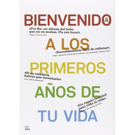 BIENVENIDO A LOS PRIMEROS ANOS DE TU VIDA Litera Portada Libro