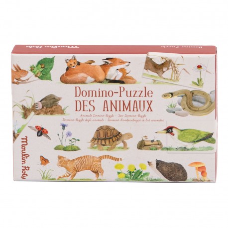 DOMINO PUZZLE ANIMALES MOULIN ROTY
