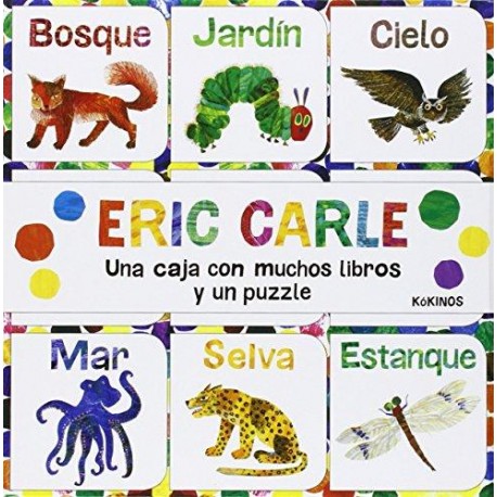 UNA CAJA CON MUCHOS LIBROS Y UN PUZZLE Kokinos Eric Carle Portada Libro