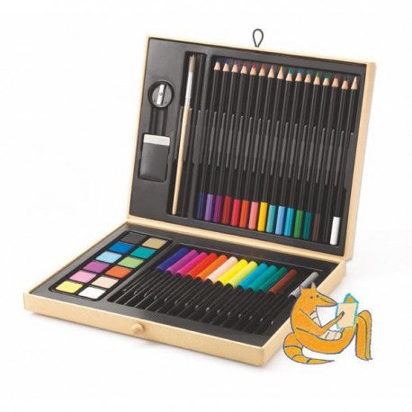 CAJA DE COLORES djeco boite de couleurs 47 pieces