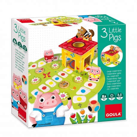 LOS TRES CERDITOS Juego de Mesa Cooperativo Goula 3 Little Pigs 